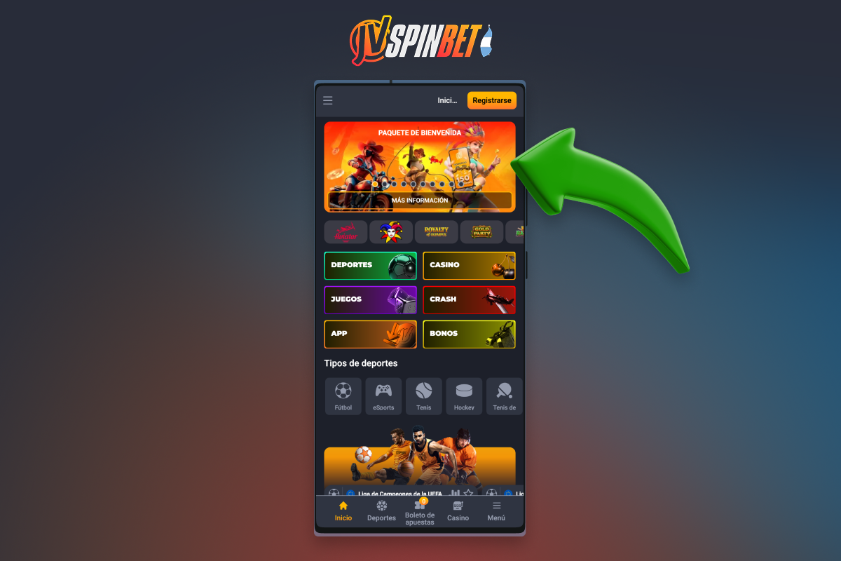 Obtenga un bono por su primer depósito en el casino Jvspin