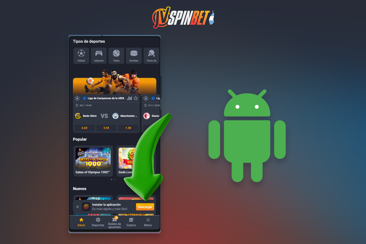 Instala el casino Jvspin en la plataforma Android