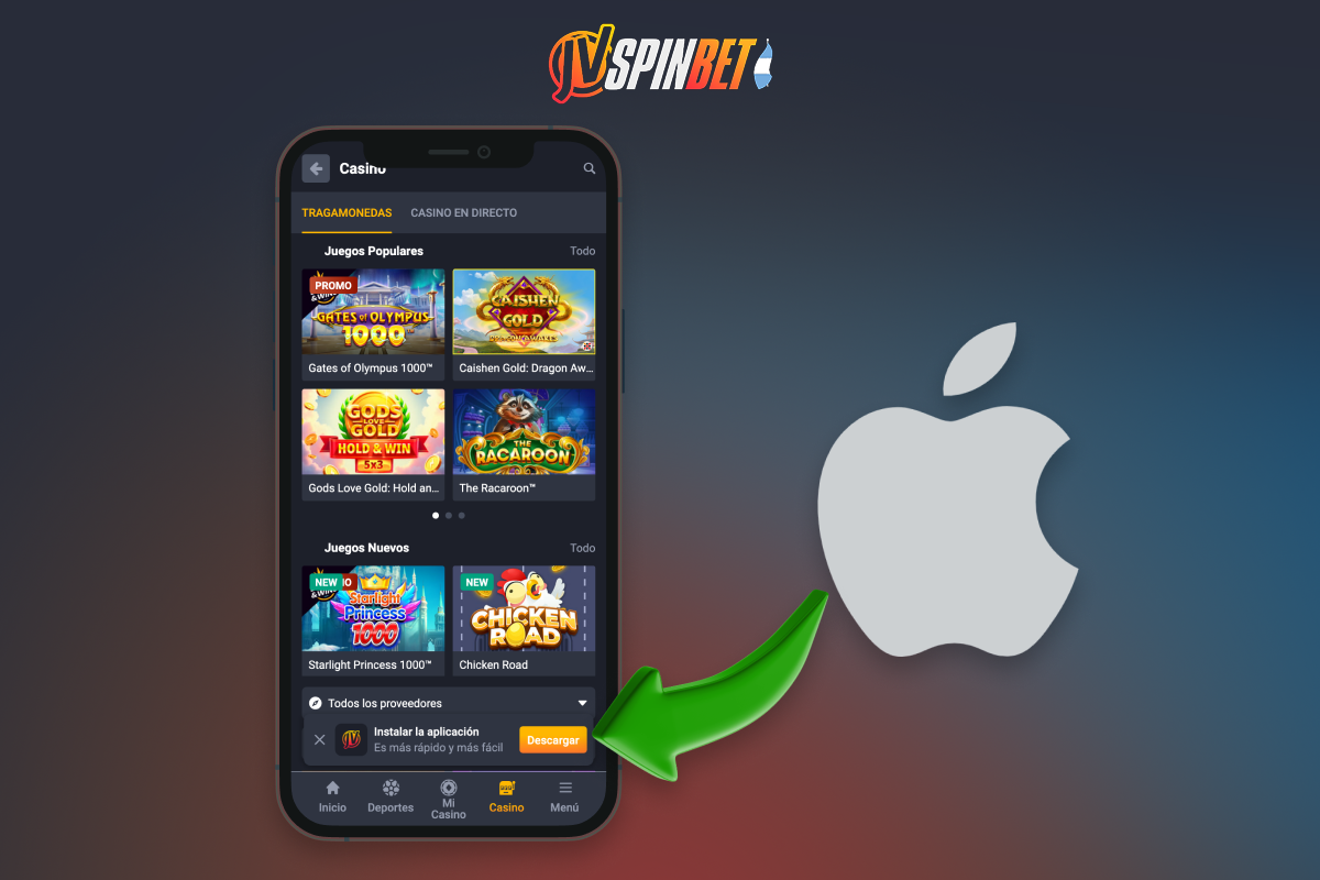 Instala el casino Jvspin en la plataforma iOS